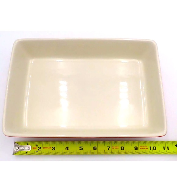 Mayfair & Jackson Casserole Dish Red Rectangle 11" x 7.5" x 2" Bake Microwavable - Picture 8 of 11